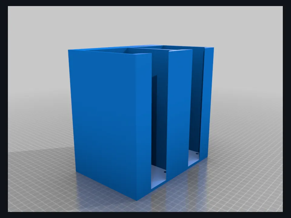 Referência visual de um suporte projetado para acomodar furadeira