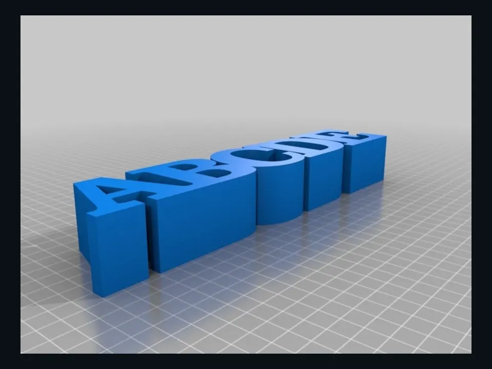 Referência visual de um nome decorativo formado por letras em 3D